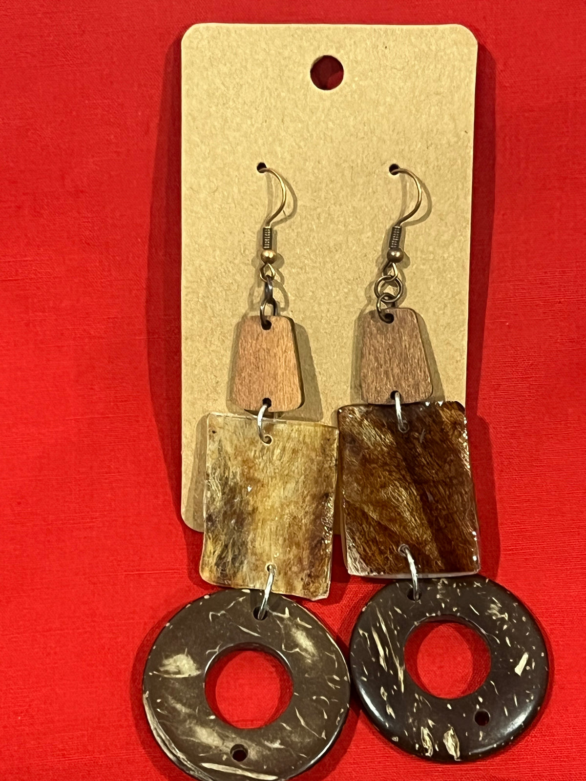 Bespoke Geometric Ring Drop Earrings